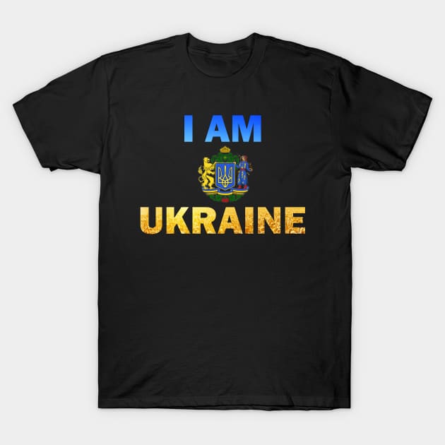 I Am Ukraine Slogan T-Shirt by AlexMir